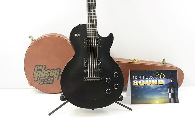 2000 Gibson Les Paul Studio Gothic Electric Guitar Black w Case USA