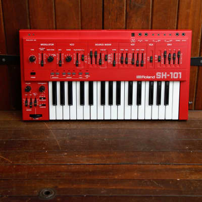 Roland SH-101 Vintage Monophonic Synthesizer w/ MGS-1 Grip Red Pre-Owned