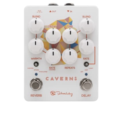 【中古】keeley Caverns Delay Reverb V1 Caverns-Black-Neon-Face-HR-