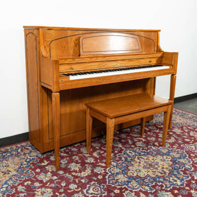 Yamaha M450 TAO Upright Piano | Satin Oak | SN: 285112 image 3