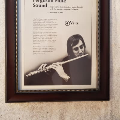 1974 Vito Woodwinds Promotional Ad Framed Bruce Johnston Maynard Ferguson Vito Flute Original for sale