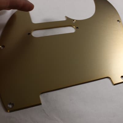Brushed Gold Anodized Aluminum Tele Pickguard Fits Fender Telecaster - USA Made image 2