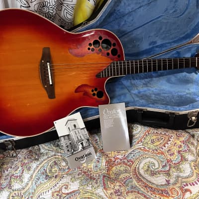 Ovation 6868 Standard Elite Acoustic Electric Guitar w Case for sale