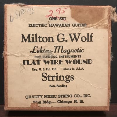 Milton G. Wolf Lektro-Magnetic flat wounds 1950 for sale