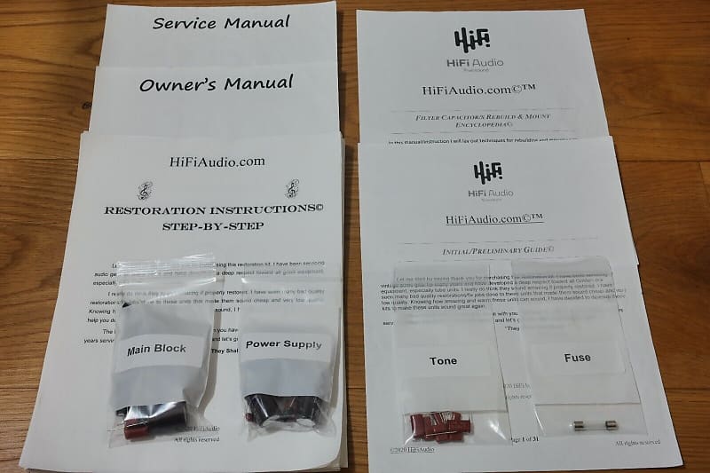 GAS Thalia restoration kit filter capacitor repair rebuild fix  			