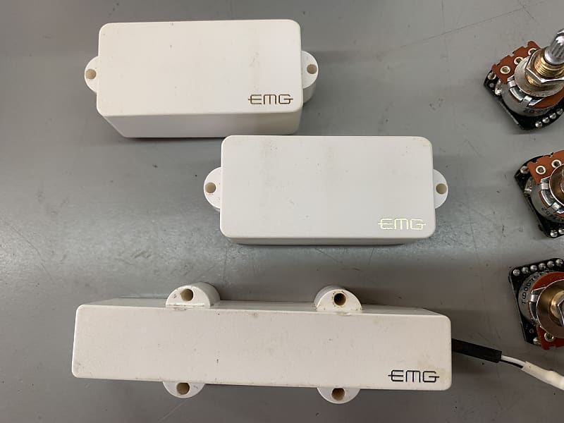 EMG P-J Bass Pickups White