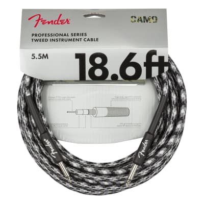 Fender Professional Series Instrument Cable Straight/Straight 18.6' Winter Camo for sale