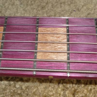 private stock Tree of Life guitar/bass,ultra rare,solid purpleheart neck thru+fanned, 7,8,9or10 strings image 4