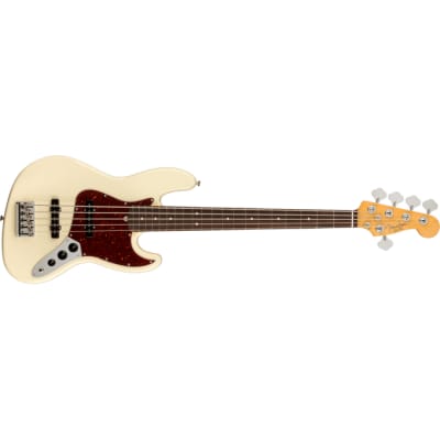 Fender American Professional II Jazz Bass® V, Rosewood Fingerboard, Olympic White for sale