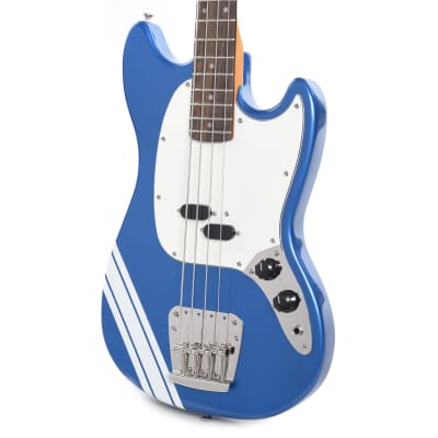 Squier Classic Vibe '60s Competition Mustang Bass Lake Placid Blue w/Olympic White Stripe (CME Exclusive) image 2