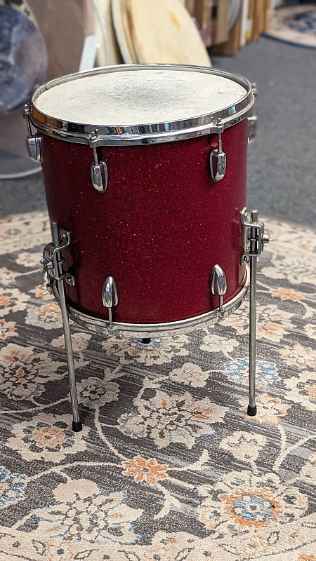 Zim-Gar MIJ 14x14 floor tom Sakae - Red sparkle | Reverb Zim-Gar MIJ 14x14 floor tom Sakae - Red sparkle | Reverb