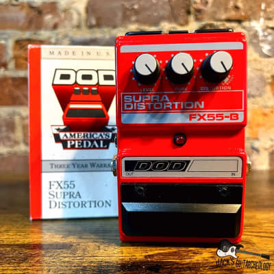 DOD  FX55-B Supra Distortion NOS Pedal w/ Box & Paperwork (1980s - Red) for sale