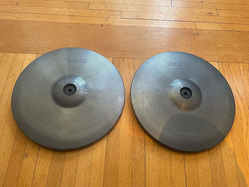 TWO Roland CY-14C-MG V Drum Crash Cymbal cy-14c Metallica Gray