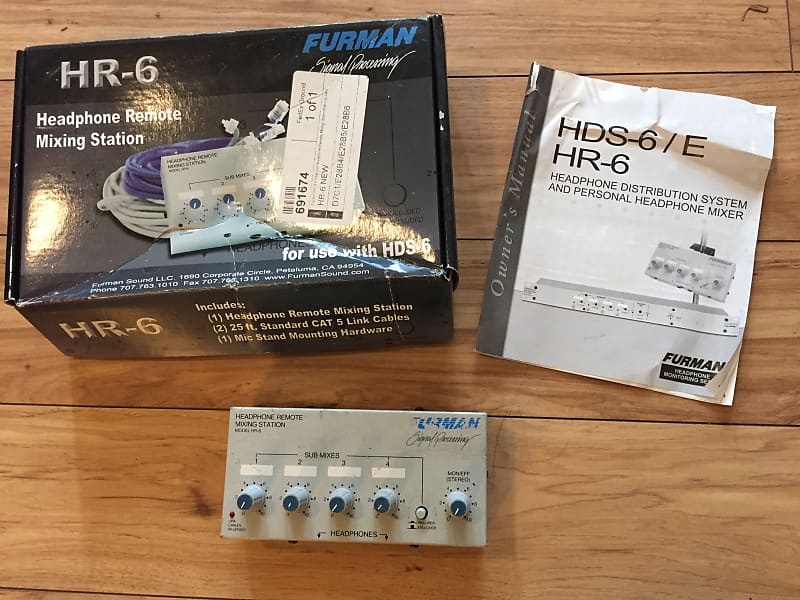 Furman Furman HR-6 Personal Headphone Mixer w/ Box & Manual