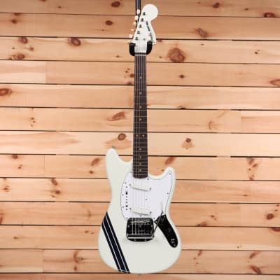 Fender Custom Shop 1964 Mustang NOS - Olympic White with Baltic Blue Racing Stripe - CZ562674 image 4