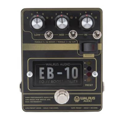 Walrus Audio EB-10 Preamp/EQ/Boost Guitar Effects Pedal (Matte Black) for sale