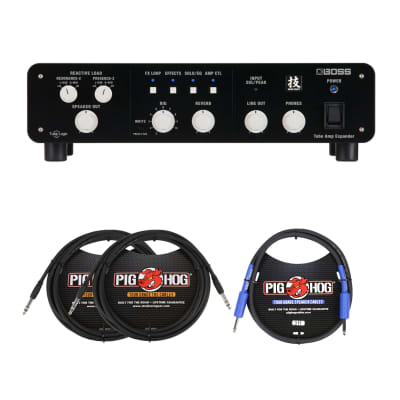 BOSS Guitar WAZA Tube Logic Design Amplifier Expander 150 W with 32 Onboard IR Slots Bundle with Speaker Cable and 1/4