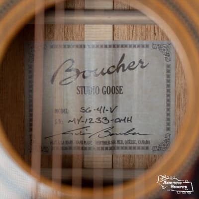 Boucher SG-41-V Vintage Pack Torrefied AAAA Adirondack Red Spruce/Brazilian Mahogany Orchestra Model Acoustic Guitar #1233 image 3