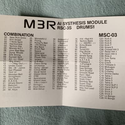 Korg M1 and M3R cards MSC-03 and RPC-03 image 8
