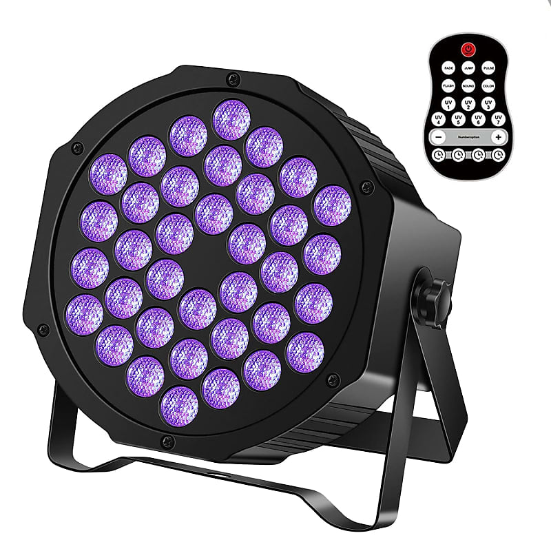 Rechargeable Black Lights For Glow Party Halloween Battery Powered Portable  Black Light Dmx Sound Activated Control 36 Led Uv Wireless Uplights For  Glow In The Dark Parties Dj Disco Events Bar
