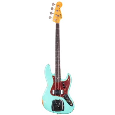 Fender Custom Shop relic – ’64 Jazz bass – Sea Foam Green – 9.5lbs – serial R133274 image 7