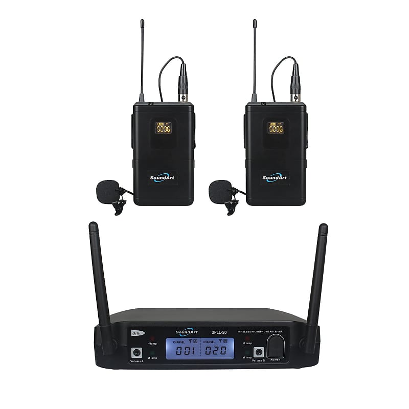 SoundArt SPLL 20 2BP Dual Channel UHF Wireless Belt Pack System