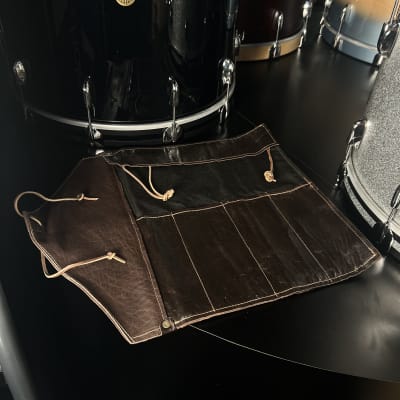Bentley's Drum Shop Handmade Leather Large Stick Bag  in Alligator Brown image 2