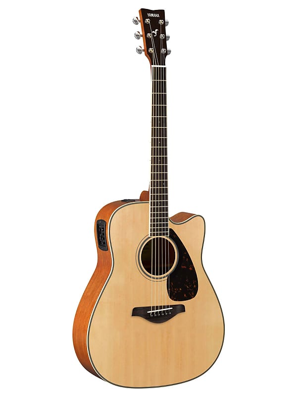 Yamaha FGX820C Solid Top Folk Acoustic-Electric Guitar - Natural image 1