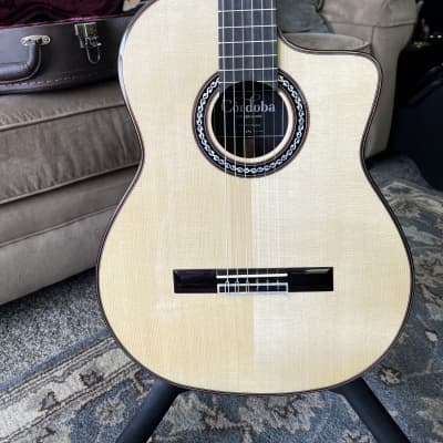 Cordoba GK Pro Negra Nylon String Acoustic Classical Guitar, European Spruce Top image 1