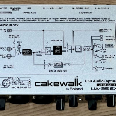 DTM・DAW Roland UA-25EX Ua-25ex Edirol 24bit96khz USB Audio Capture Interface Roland