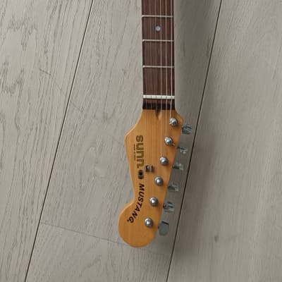 Sunn Fender Mustang Stratocaster 1980s -Black image 4