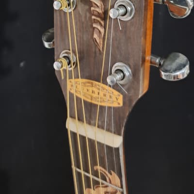 Blueberry Handmade Acoustic Guitar Grand Concert - Buddhist Motif image 5