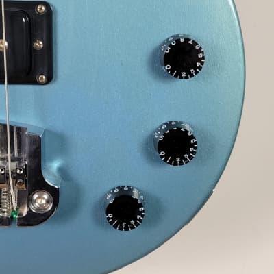 2011 Gibson Les Paul Junior DC Bass - Pelham Blue Modified image 22