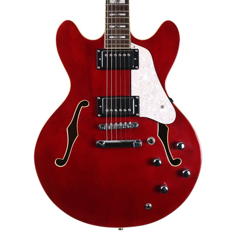 Indie 335 Style Semi-Hollow Electric Guitar, Cherry Red | Reverb