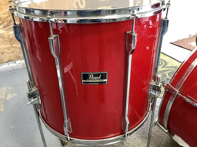 Pearl Export 18 inch floor tom Red Wrap Reverb