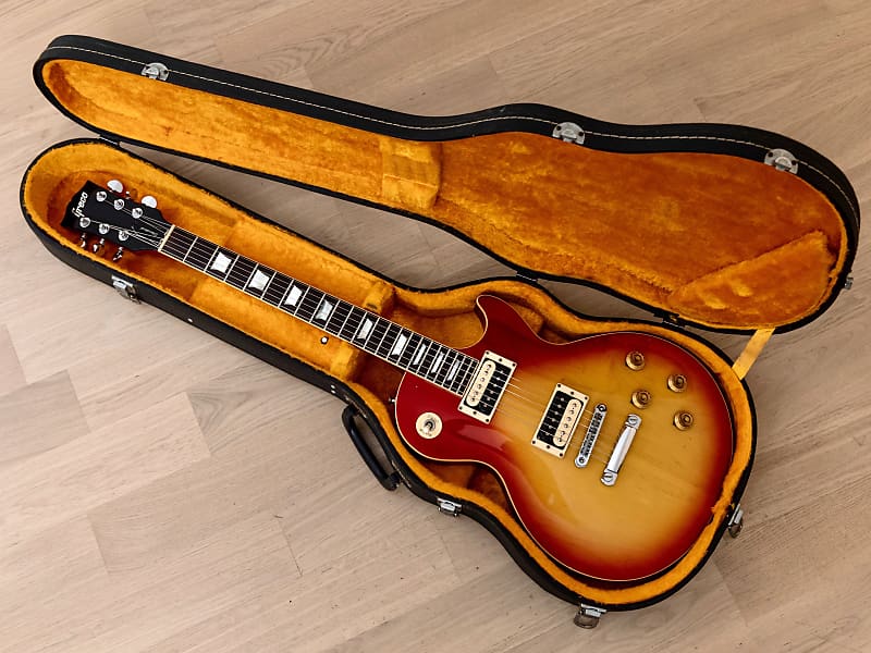 1976 Greco EG900 Vintage Electric Guitar, Cherry Sunburst w/ Maxon U-4000 &  Case, Japan Fujigen