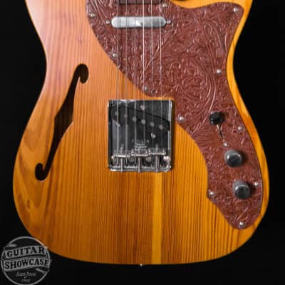 Fender 2004 Masterbuilt John English Telecaster Thinline Guitar- Pine/Leather image 2