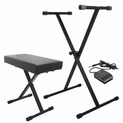 On-Stage Keyboard Stand/Bench Pak with KSP20 Sustain Pedal image 2