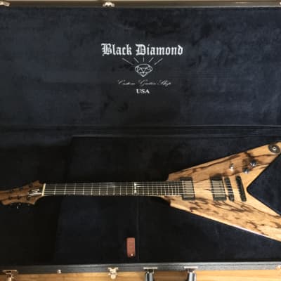Black Diamond Super-V Custom Guitar w/case Highly Figured Korina Hand crafted image 4
