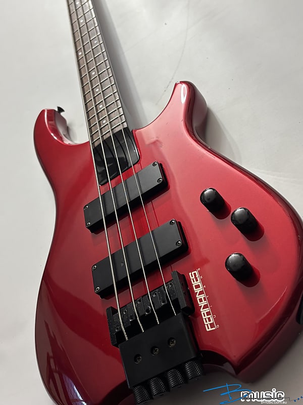 Fernandes FWB-55 Late 1990s - Candy Apple Red | Reverb