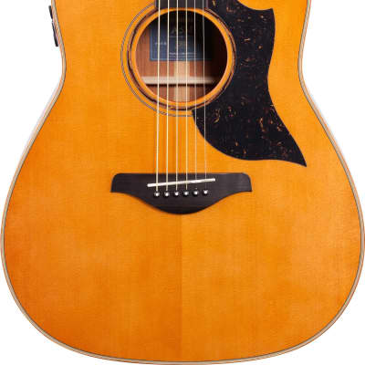 Yamaha A5M ARE Solid Wood Acoustic-Electric Guitar, Vintage Natural w/ Hard Case image 1