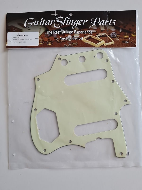 Aged Jaguar Pickguard vintage Mint Green guitarslinger Reverb
