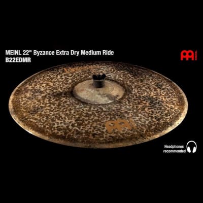Meinl Byzance Extra Dry Medium Ride Cymbal 22 image 2