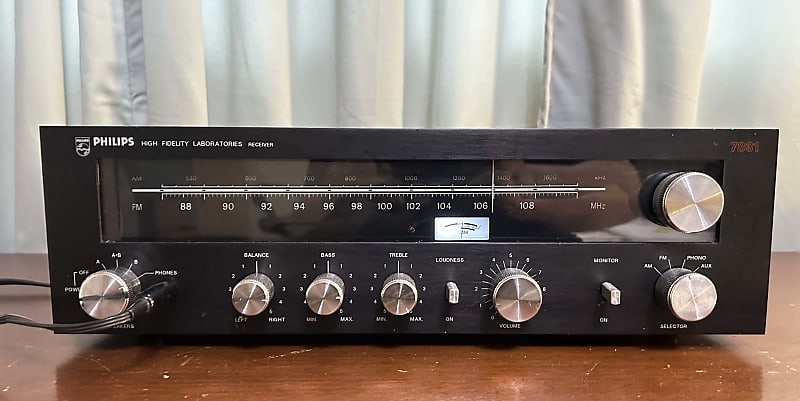 Vintage Philips AH 7831 AM FM Stereo Receiver - Works!  			
