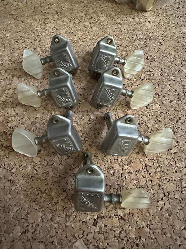 Kolb perloid USA Deluxe guitar tuners 1950’s Nickel Reverb