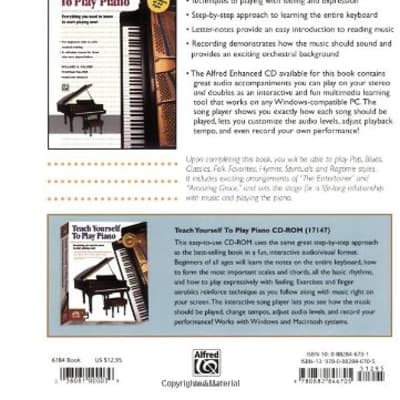 Alfred Music 00-6184 Teach Yourself to Play Piano (Book) (Teach Yourself Series) image 2