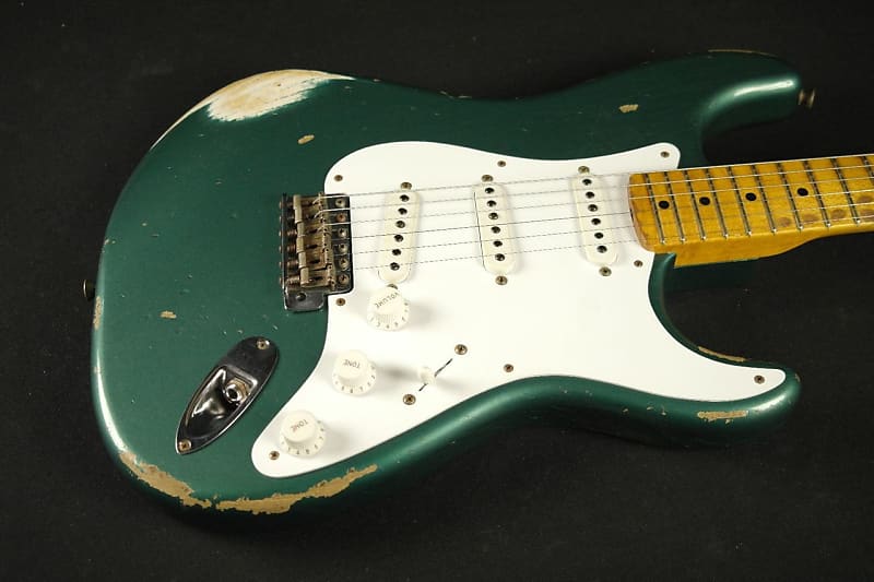 Fender Custom Shop 60th Anniversary 1954 Heavy Relic Stratocaster - Maple Fingerboard - Sherwood Green image 1