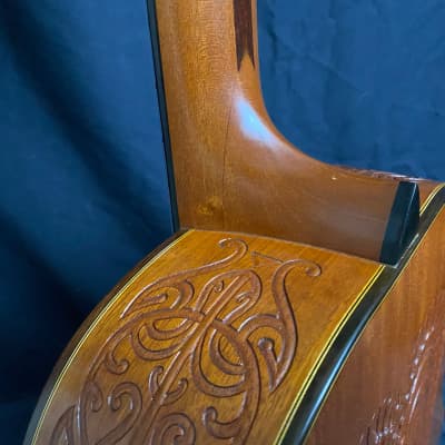 Blueberry Custom Classical Guitar with Tiki Carvings image 17