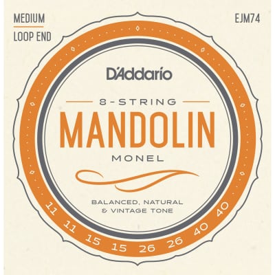 D'Addario EJM74 Monel Medium Mandolin Strings, 11-40