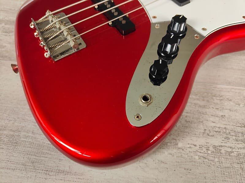 2009 FGN Japan (Fujigen) J-Standard Jazz Bass (Candy Apple Red) | Reverb